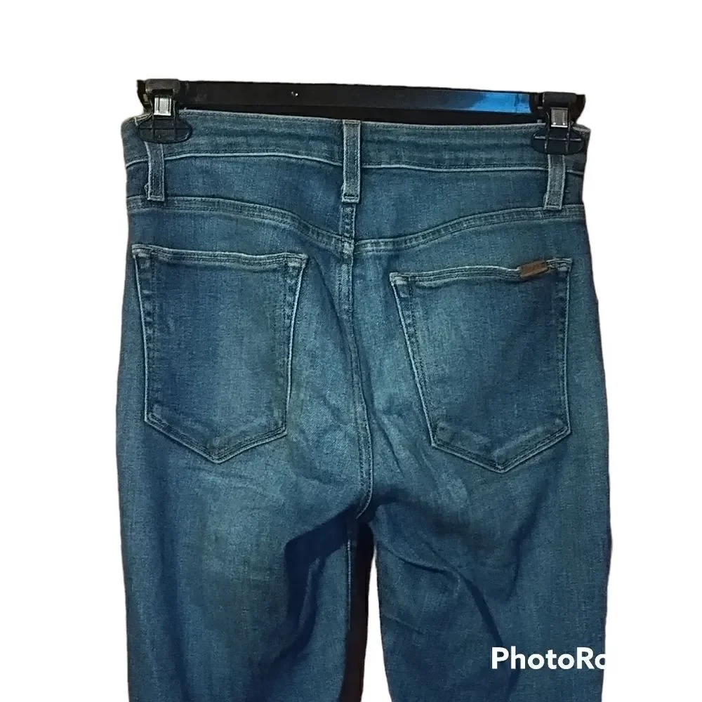 Joe's The Charlie Distressed Skinny Jeans Sz 26 High Rise  Ankle Raw Hem Denim
